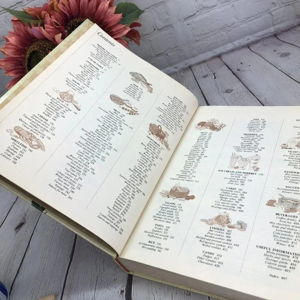 vintage good Housekeeping's illustrated cookbook 1980 cottagecore